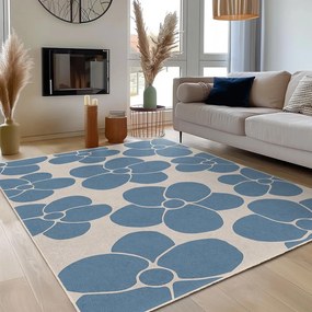 Niebieski dywan odpowiedni do prania 160x230 cm Blue Meadow – Mila Home