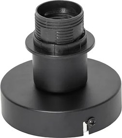 Rustykalna lampa sufitowa i ścienna czarna z rattanu 30 cm - Kata