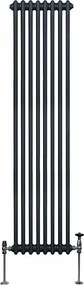Tradycyjny grzejnik 2-kolumnowy - 1800 x 382 mm - antracytowo-szary