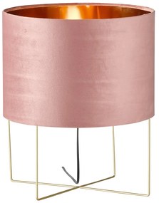 Różowa lampa stołowa z tekstylnym kloszem (wysokość 43 cm) Aura – Fischer &amp; Honsel