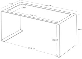 Czarna metalowa dodatkowa półka 30,5x14 cm Tower – YAMAZAKI