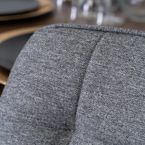 Krzesło Tapicerowane do Salonu RICK 2 Szare Nowoczesne Loft