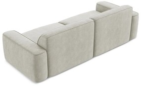 Kremowa sofa z tkaniny szenilowej 244 cm Omao – Makamii