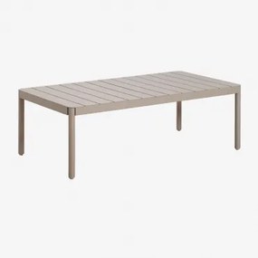 Prostokątny Stolik Kawowy Ogrodowy 110x60 Cm Z Aluminium Boleni Moka Brown - Sklum
