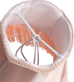 Abażur do zaciskania z tkaniny różowy 12 cm - Granny