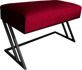 Ławka ZETA tkanina Welur loft ławka metal : Kolor Stelaża - Czarny , Kolor tkaniny - VELVET - MG31, Typ tkaniny - Velvet