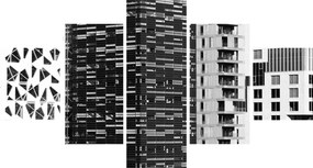 Obraz architektury czarno-białej (125x70 cm)