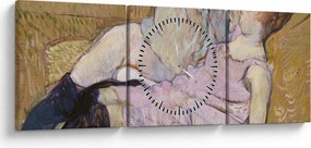 Obraz - Henri de Toulouse-Lautrec, The Sofa, reprodukcje (z zegarem) (90x30 cm)