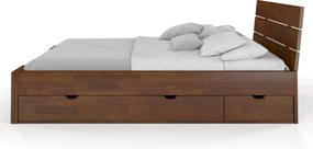 Łóżko sosnowe Visby Arhus High Drawers