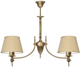 Mosiężny żyrandol z abażurami A-S2