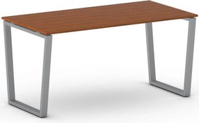 Biurko PRIMO IMPRESS, 160x80 cm, szaro-srebrna podstawa, czereśnia