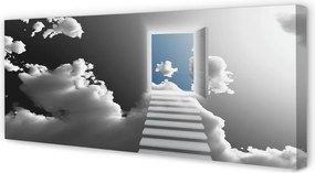 Zdjęcie na płótnie Schody do Drzwi w Chmurach