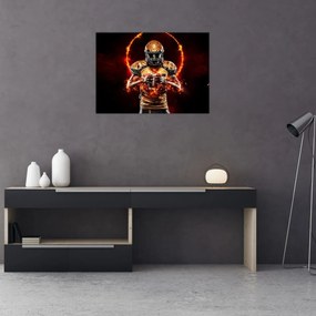 Obraz na szkle - Zawodnik futbolu amerykańskiego (70x50 cm)