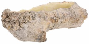 Osłonka na kwiaty w kształcie wydrążonego korzenia, 35 x 16 x 11 cm, beton