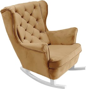 Fotel Relax z Tapicerowanym Siedzeniem i Podłokietnikami, Fotel TV 102x81x95cm Beżowy_29805