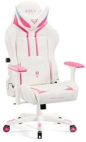 Fotel gamingowy Diablo X-Ray 2.0 Normal Size, biało-różowy