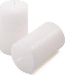 Zestaw świec rustykalnych, 11,5 cm, Ø 6,8 cm, biały, 12 szt.