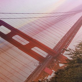 Obraz - San Francisco (z zegarem) (90x30 cm)