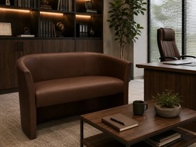 Sofa CLUB tapicerowana : Kolor tkaniny - EKO-SKÓRA - 2D, Typ tkaniny - Eko-skóra