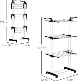 HOMCOM Stojak na pranie do użytku wewnątrz i na zewnątrz