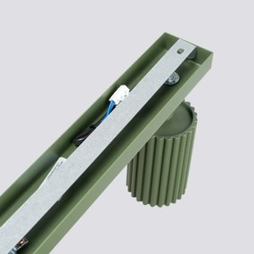 Listwa oświetleniowa 6-punktowa KARBON 6L zielona oliwkowa ryflowana SOLLUX  LIGHTING