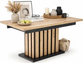 Prostokątny rozkładany stół regulowany z lamelami 130/180 M3-A35