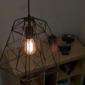 Industrialna lampa wisząca czarna - Framework Basic