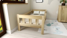 Łóżko dziecięce NESTY 90 x 200 cm, sosna Stelaż: Ze stelażem listwowym elastycznym, Materac: Materac Somnia 18 cm