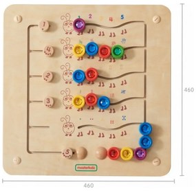 Masterkidz kolorowe gąsieniczki nauka liczb i ilości - tablica ścienna edukacyjna montessori