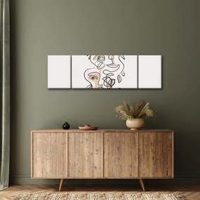 Obraz - Makijaż twarzy ze sztuką linii (170x50 cm)