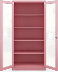 Przeszklona szafa medyczna Amelia Fresh Style 90x40x185 cm pudrowy róż