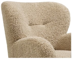 Jasnobrązowy fotel z materiału bouclé Lunaro – House Nordic