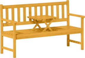 Outsunny 2-osobowa ławka ogrodowa z drewna, odporna na warunki atmosferyczne, z oparciami i podłokietnikami, 320kg, 149x56,5x89cm, Teak