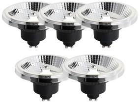 Zestaw 5 żarówek LED GU10 3-stopniowo ściemnialnych 111 mm 10,5W 770 lm 4000K