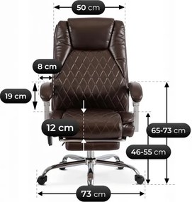 Brązowy masujący fotel prezesa  N8-K18