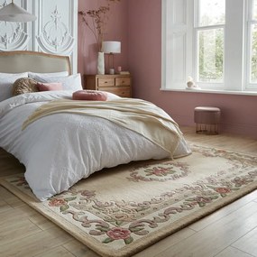 Beżowy wełniany dywan Flair Rugs Aubusson, 75x150 cm