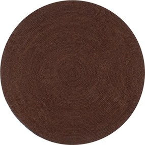 Brązowy okrągły dywanik 90 cm D7-P00