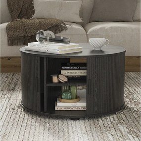 Stolik kawowy czarny 80x80x45 selva