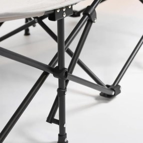 Składany leżak, beżowy, z przenośną torbą