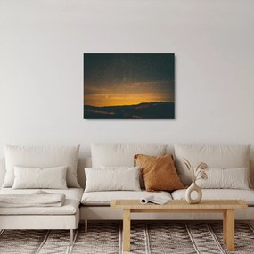 Obraz na szkle-  gwiaździste niebo (70x50 cm)