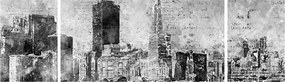 Obraz - Miasto sztuki kawowej (170x50 cm)