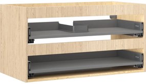 Mexen Box-A korpus szafki podumywalkowej 90 cm, 2 szuflady, dąb - 91AX0-0900-470-2-81