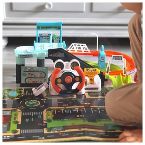 Woopie parking garaż z interaktywną kierownicą + 4 auta