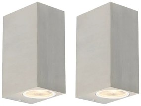 Zewnetrzna Zestaw 2 x Nowoczesny Kinkiet / Lampa scienna stal IP44 - Baleno IIDesignerski Oswietlenie zewnetrzne