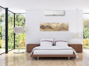Obraz - 3D linie gór (170x50 cm)