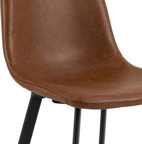 Stołek barowy z ekoskóry Oregon Low PU brandy