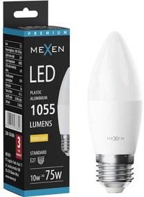Mexen Nova żarówka LED E27, C37, 10W, Ciepła - 3000K, 1055 lm - L102-E27-1030-01