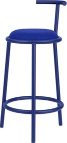 Niebieski metalowy hoker (wysokość siedziska 68 cm) Hogo – noo.ma