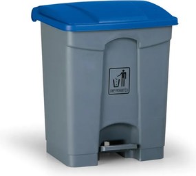 Uniwersalny kosz na śmieci do segregacji z pedałem, 45 l, 610 x 400 x 400 mm, niebieski