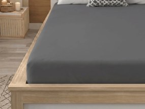 PrzytulneMieszkanie.pl Prześcieradło z mikrofibry MICROVELLE ciemnoszare 90x200 cm